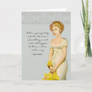 Ich brauche einen Helden! Jane Austen Note Card Karte