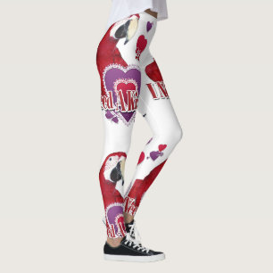 Ich brauche einen Kissenpapagei mit Herz-Leggings Leggings
