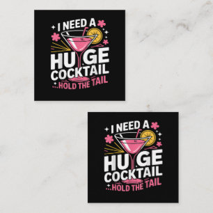 Ich brauche einen riesigen Cocktail Lustig Mitteilungskarte