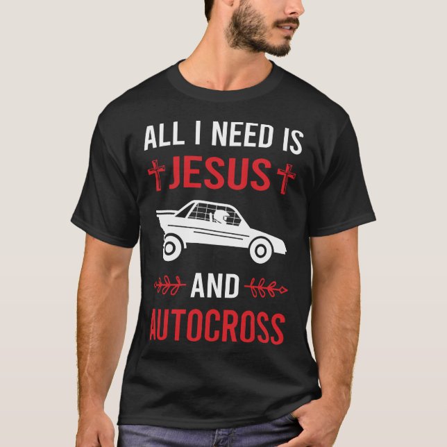Ich brauche Jesus Autocross T-Shirt (Vorderseite)