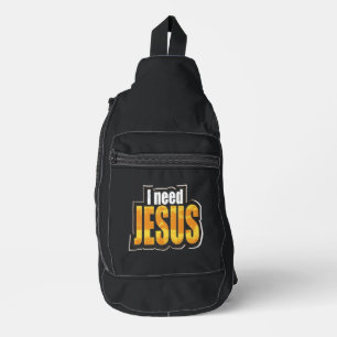 Ich brauche JESUS - Christlich Crossbody Bag
