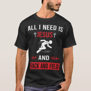 Ich brauche Jesus Leichtathletik T-Shirt