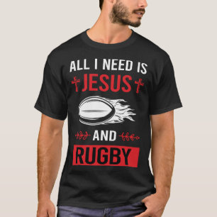 Ich brauche Jesus Rugby T-Shirt