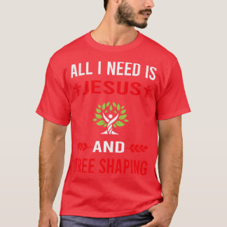 Ich brauche Jesus und Baum gestalten Arborskulptur T-Shirt