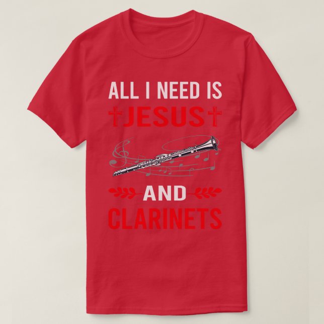 Ich brauche Jesus und Klarheit T-Shirt (Design vorne)