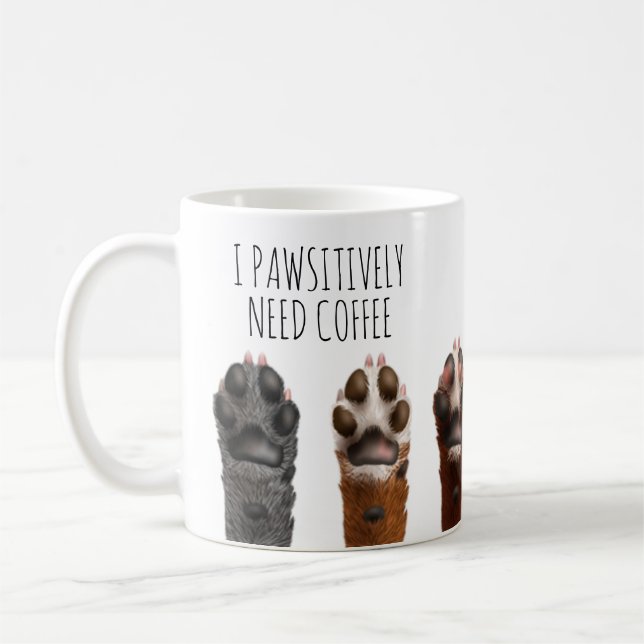 Ich brauche Kaffee-Hund Kaffeetasse (Links)