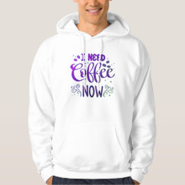 Ich brauche Kaffee jetzt Männergrundhemd - Hoodie