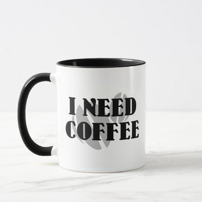 Ich brauche Kaffee Kaffeetasse (Links)