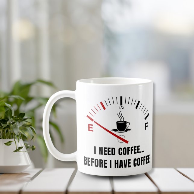 Ich brauche Kaffee vor Kaffee - Meter Kaffeetasse (Von Creator hochgeladen)