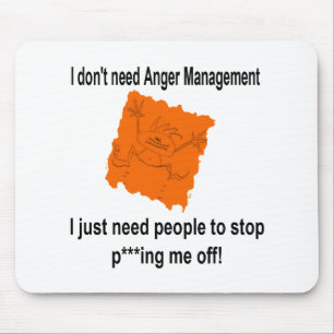 Ich brauche kein Angermanagement (rot) Mousepad