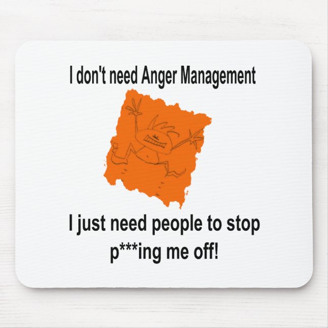 Ich brauche kein Angermanagement (rot) Mousepad (Vorne)
