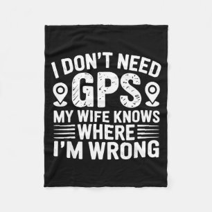 Ich brauche kein GPS, meine Frau kennt Vater Ehema Fleecedecke
