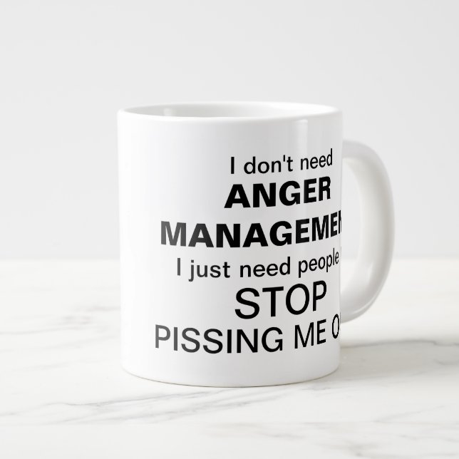Ich brauche keine Jumbo-Tasse für die Verwaltung v (Vorderseite Rechts)