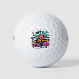 Ich brauche keine KI, meine Frau weiß alles Golfball