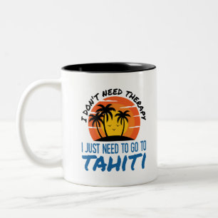Ich brauche keine Therapie, die ich nur brauchen,  Zweifarbige Tasse