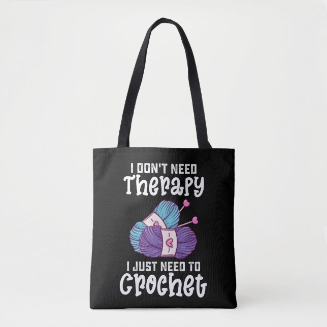 Ich brauche keine Therapie, die ich nur kokettiere Tasche (Vorderseite)