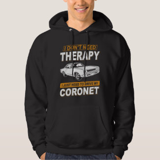 ICH BRAUCHE KEINE THERAPIE Dodge Coronet Super Bee Hoodie