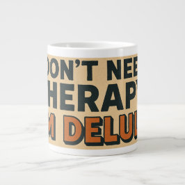 Ich brauche keine Therapie, ich bin Delulu Jumbo-Tasse