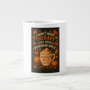 Ich brauche keine Therapie, ich brauche eine Kürbi Jumbo-Tasse