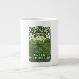 Ich brauche keine Therapie, ich brauche grüne Infr Jumbo-Tasse
