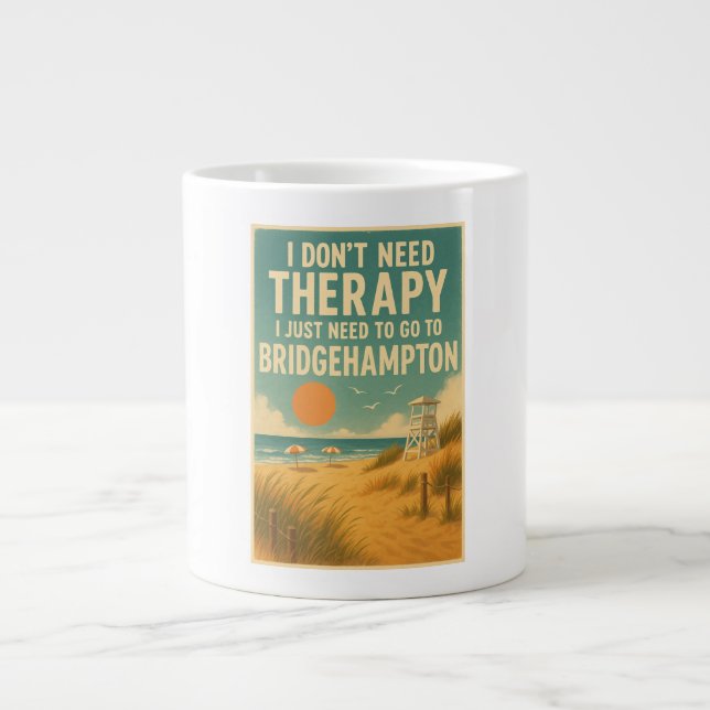 Ich brauche keine Therapie, ich brauche nur Bridge Jumbo-Tasse (Vorderseite)