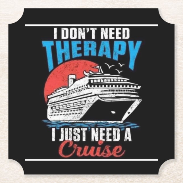 Ich brauche keine Therapie - ich brauche nur eine  Untersetzer (Vorderseite)
