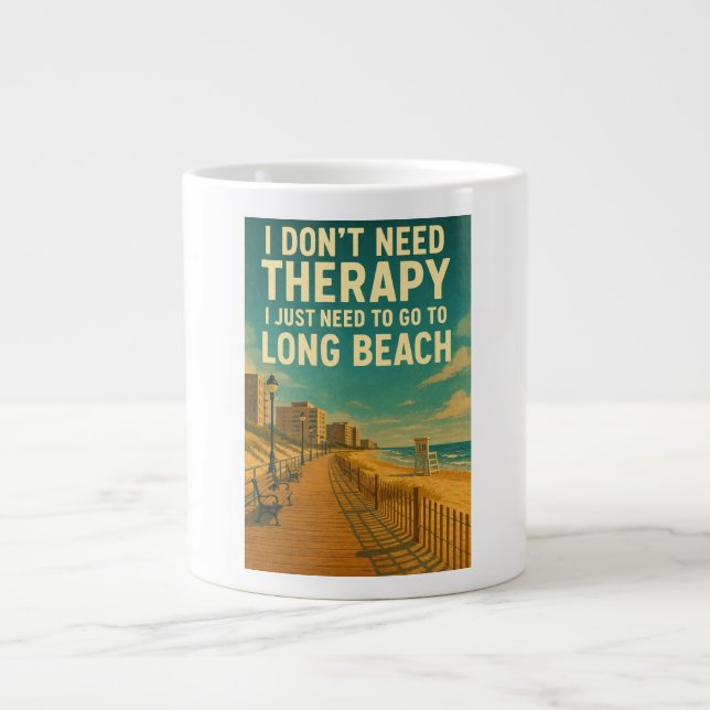 Ich brauche keine Therapie, ich brauche nur Long B Jumbo-Tasse (Vorderseite)