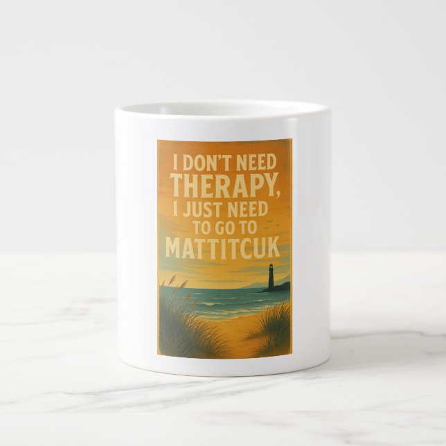 Ich brauche keine Therapie, ich brauche nur Mattit Jumbo-Tasse (Vorderseite)
