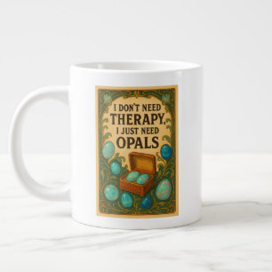 Ich brauche keine Therapie, ich brauche nur Opal Jumbo-Tasse