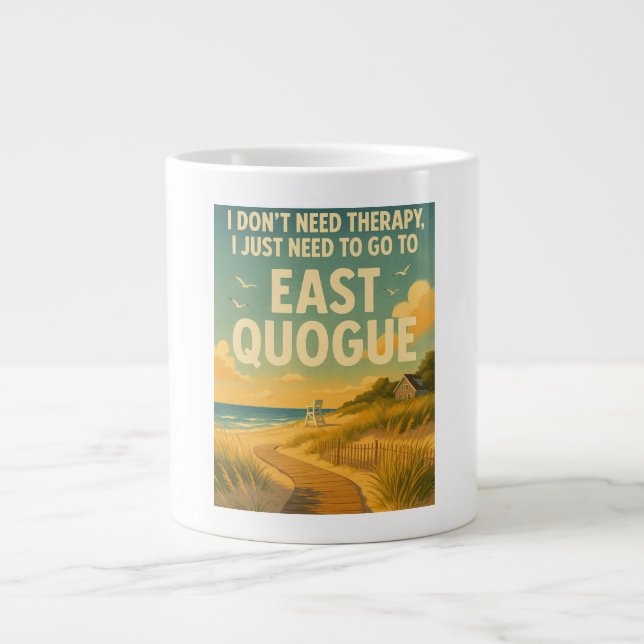 Ich brauche keine Therapie, ich brauche nur Ostquo Jumbo-Tasse (Vorderseite)
