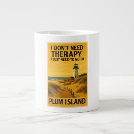 Ich brauche keine Therapie, ich brauche nur Plum I Jumbo-Tasse