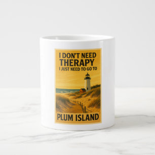 Ich brauche keine Therapie, ich brauche nur Plum I Jumbo-Tasse