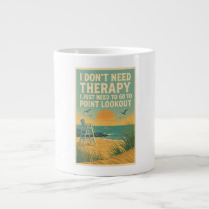 Ich brauche keine Therapie, ich brauche nur Point  Jumbo-Tasse