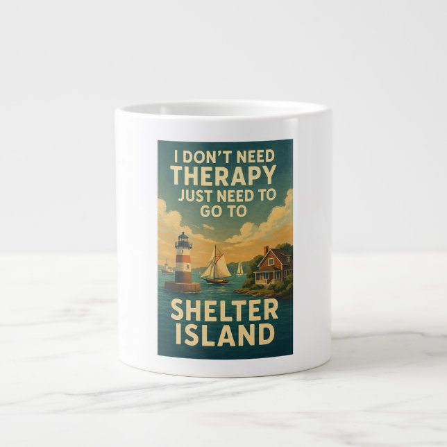 Ich brauche keine Therapie, ich brauche nur Shelte Jumbo-Tasse (Vorderseite)