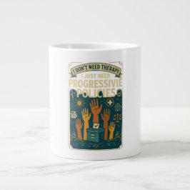 Ich brauche keine Therapie, ich brauche progressiv Jumbo-Tasse