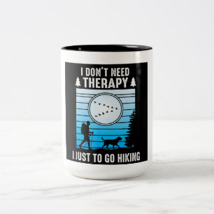 Ich brauche keine Therapie, ich gehe einfach wande Zweifarbige Tasse