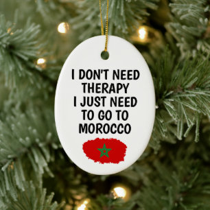 Ich brauche keine Therapie, ich muss einfach nach  Keramik Ornament