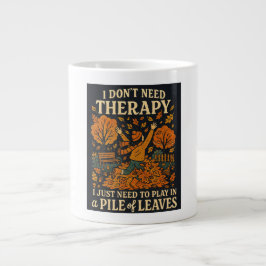 Ich brauche keine Therapie, ich spiele nur Blätter Jumbo-Tasse