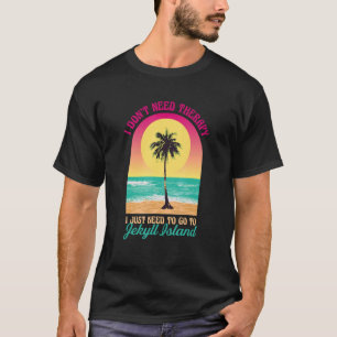 Ich brauche keine Therapie Jekyll Island Beach Geo T-Shirt