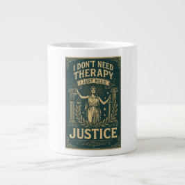 Ich brauche keine Therapie, nur Gerechtigkeit Jumbo-Tasse