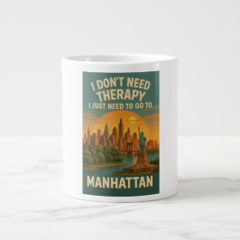 Ich brauche keine Therapie, nur Manhattan Jumbo-Tasse