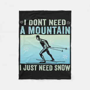 Ich brauche keinen Berg, den ich nur schneeüberque Fleecedecke