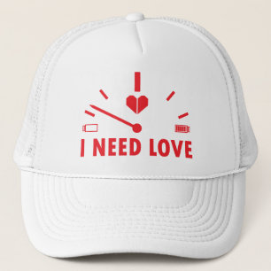 Ich brauche Liebe-Tachometer-T - Shirt Truckerkappe