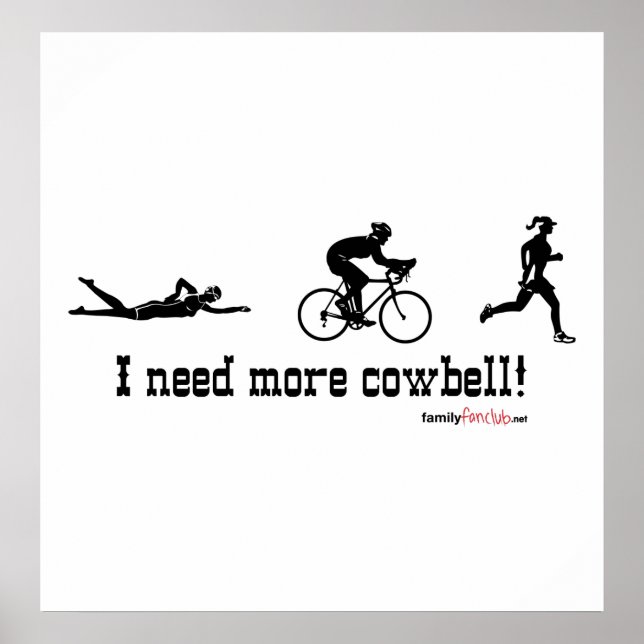 Ich brauche mehr Cowbell-T - Shirt Poster (Vorne)