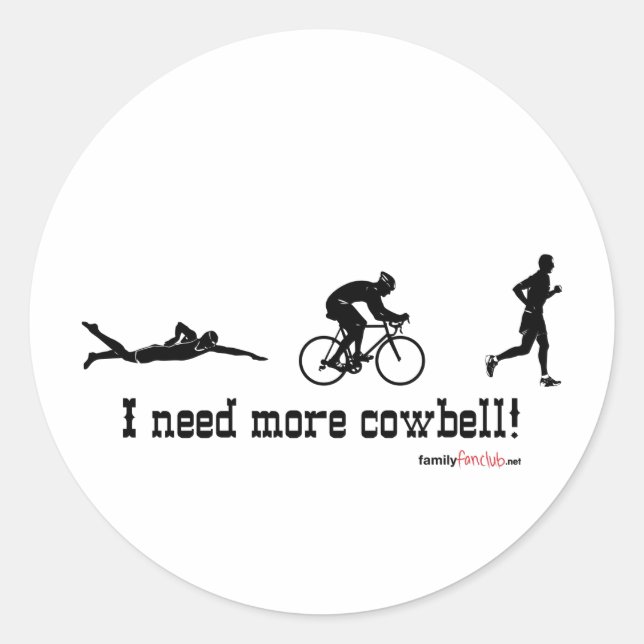 Ich brauche mehr Cowbell-T - Shirt Runder Aufkleber (Vorderseite)