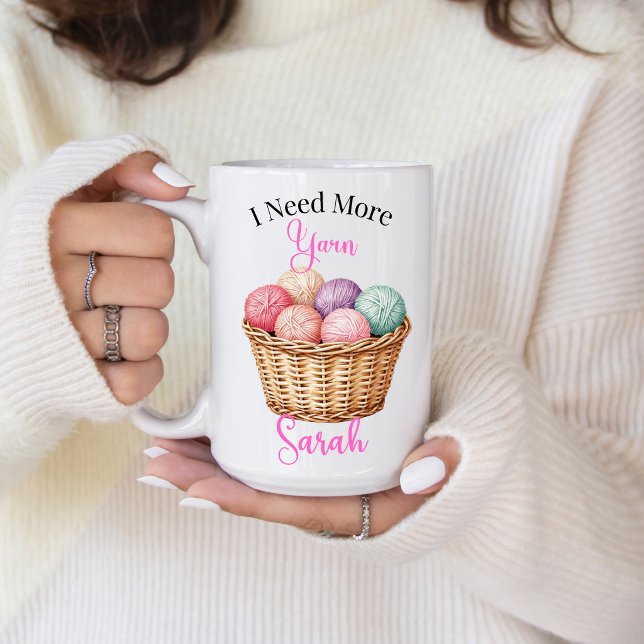 Ich brauche mehr Garn Kaffeetasse (I need more yarn coffee mug. )