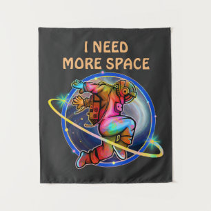 ICH BRAUCHE MEHR PLATZ CUSTOM ASTRONAUT GALAXIE WANDTEPPICH