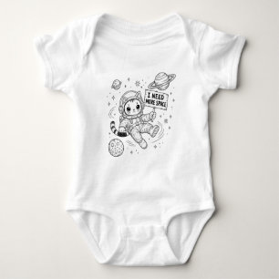 Ich brauche mehr Platz Lustige Katzen-Astronautin Baby Strampler