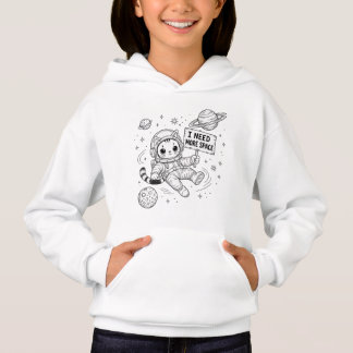 Ich brauche mehr Platz Lustige Katzen-Astronautin Hoodie