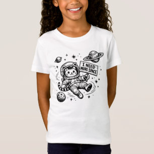 Ich brauche mehr Platz Lustige Katzen-Astronautin T-Shirt